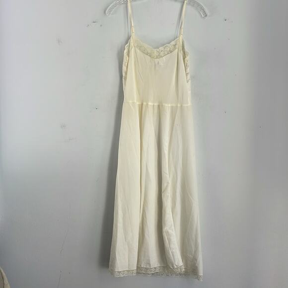 Vintage 50's Barbizon lace detailed long maxi full length slip nightgown dress - Picture 8 of 11